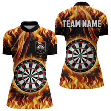 Load image into Gallery viewer, Flame Darboard Fire Pattern Custom Women Darts Shirts Team Jerseys NQS9459