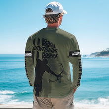Load image into Gallery viewer, Redfish hunter bowfishing American flag Custom UV sun protection Long sleeve Fishing Shirts jerseys NQS9618