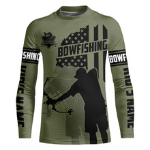 Load image into Gallery viewer, Redfish hunter bowfishing American flag Custom UV sun protection Long sleeve Fishing Shirts jerseys NQS9618
