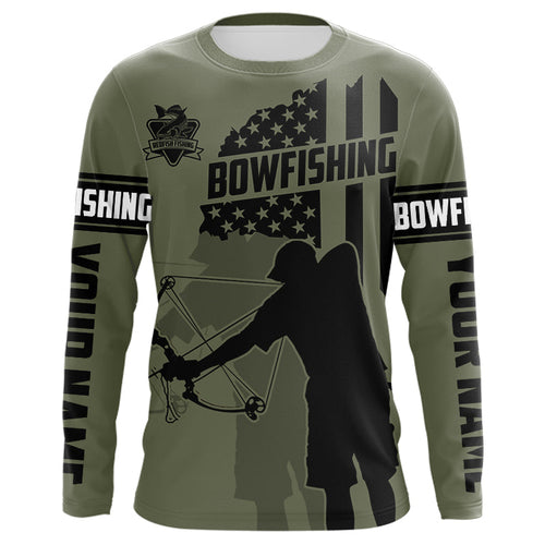Redfish hunter bowfishing American flag Custom UV sun protection Long sleeve Fishing Shirts jerseys NQS9618