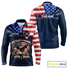 Load image into Gallery viewer, Freedom 250th Anniversary American Flag Golf Polo shirts for Men Custom patriotic team golf outfit NQS11693