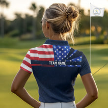 Load image into Gallery viewer, Freedom 250th Anniversary American Flag Golf Polo shirts for Women Custom patriotic team golf outfit NQS11693