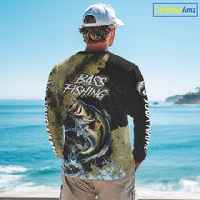 Load image into Gallery viewer, Personalized Largemouth Bass Fishing scales compass fishing shirts Custom tournament fishing jerseys NQS11155