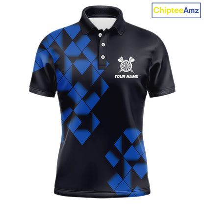 Personalized Black and Blue Darts Board 3D Printed Men Dart Shirts Custom Cool Dart Jerseys For Team NQS11567