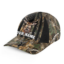 Load image into Gallery viewer, Deer hunting camo American flag Custom hunting hat Unisex Deer hunting cap NQS8607