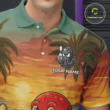 Load image into Gallery viewer, Funny Octopus Bowling Polo, Quarter Zip shirts for Men Custom Octopus Team bowling jersey NQS10587