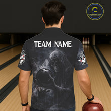 Load image into Gallery viewer, Custom Smoke Skull reaper Bowling Hawaiian Shirts, Team bowling outfit Jerseys NQS11596
