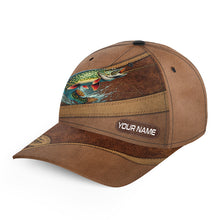 Load image into Gallery viewer, Northern Pike fishing hats for men, women custom name baseball best Pike fisherman fishing hats NQS8623