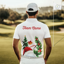 Load image into Gallery viewer, Christmas golf ball clubs Men&#39;s polo golf shirts Custom Christmas team golf jerseys NQS10805