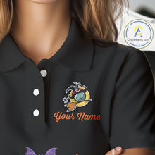 Load image into Gallery viewer, Funny pumpkin golf ball clubs Women&#39;s polo golf shirts Custom Halloween team golf jerseys NQS10807
