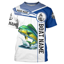 Load image into Gallery viewer, Mahi mahi fishing Customize name and boat name tournament long sleeves fishing shirts NQS1578