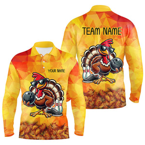 Personalized Funny Turkey Autumn Bowling Shirts For Men, Thanksgiving Bowling Shirts Team Uniform NQS8641