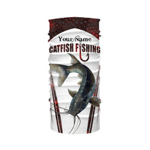 Load image into Gallery viewer, Catfish fishing red camo Custom Name Fishing Shirts UV Protection Gift For Fisherman NQS5166