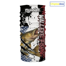Load image into Gallery viewer, Red, white and blue Walleye fishing American Flag Custom patriotic Walleye fishing jerseys NQS9859