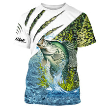 Load image into Gallery viewer, Crappie fishing green scales Custom fishing Shirts jersey, custom fishing shirts with hood NQS3176