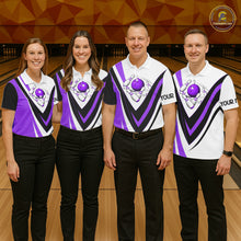 Load image into Gallery viewer, Custom bowling polo shirts for women I&#39;m not swearing, I&#39;m using my bowling words purple bowl shirts NQS7434