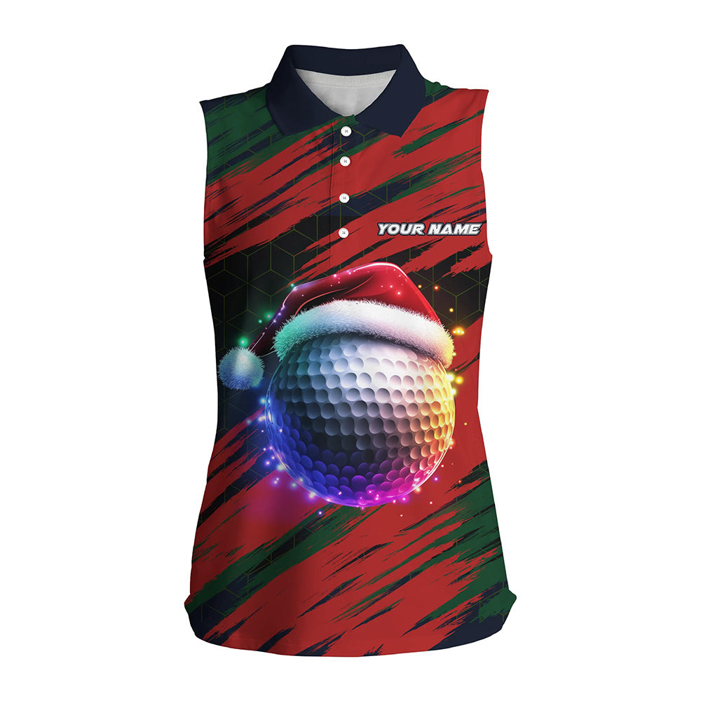 Christmas Golf ball Women sleeveless polo shirt custom ladies golf tops Christmas golf gifts NQS8887