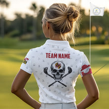 Load image into Gallery viewer, Maryland Flag Golf Clubs Skull Golf Camo Women golf polo shirts Custom Patriotic Golf Team Jersey NQS9937