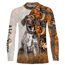 Load image into Gallery viewer, German Shorthaired Pointer dog hunting orange camo Custom Name Full Printing Shirts, Hunting Gifts NQS3569