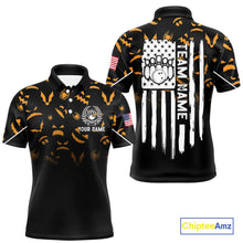 Load image into Gallery viewer, Custom American flag patriotic funny halloween pattern Bowling shirt for men bowling team jersey NQS10414