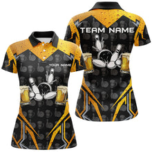 Load image into Gallery viewer, Black Camo Bowling Beer customize bowling shirts for women, Team bowling jerseys gift for bowlers NQS8224