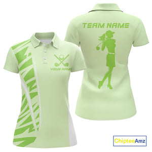 Green matching golf polo shirts for couples custom couples golf outfits, Gift for golf lovers NQS10849
