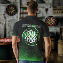 Load image into Gallery viewer, Black &amp; Green glitter Lucky Darts Shirt For Men Custom St Patrick Day Darts Jersey for Team NQS9363