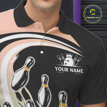 Load image into Gallery viewer, Pink and Green Gradient Bowling Shirts For Men Custom Bowling Team League Jersey, Gift For Bowler NQS10433