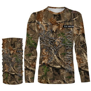 Elk Hunting tree camo Custom All Over Printed Shirt Personalized Hunting gifts For Men, women, Kid NQS3913