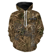 Load image into Gallery viewer, Duck Hunting waterfowl camo Custom Name All Over Printed Shirts, Hunting Gift For Men, Women And Kid NQS3914