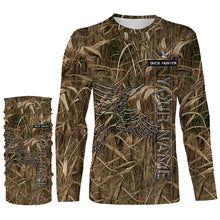 Load image into Gallery viewer, Duck Hunting waterfowl camo Custom Name All Over Printed Shirts, Hunting Gift For Men, Women And Kid NQS3914