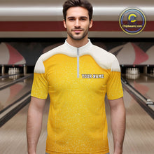 Load image into Gallery viewer, Custom Funny Beer Bowling Polo, Quarter Zip Shirts For Men My drinking team has a bowling problem NQS10638