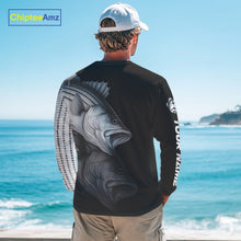 Load image into Gallery viewer, Striped Bass performance Fishing Shirts Custom Striper Fishing Long Sleeve Tournament Fishing Shirts NQS10113