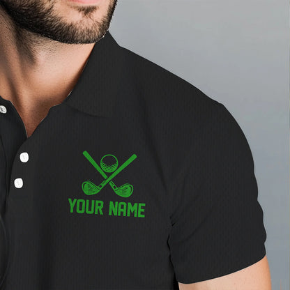 Black Camo Men golf polo shirts Customize peace love golf team golf attire for mens | Green NQS9527