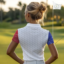 Load image into Gallery viewer, Women golf polo shirts Texas flag patriotic custom ladies golf shirts, gift for the golfers NQS9968