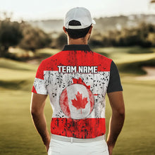 Load image into Gallery viewer, Personalized Black Camo Golf Polo Shirts For Men Custom Canadian Flag patriotic golf shirts outfit NQS9699