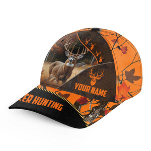 Deer hunting Custom orange camo hunting hat, deer hat Unisex Hunting Baseball hat NQS3065