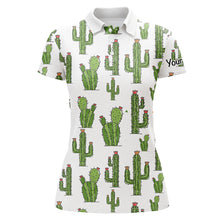 Load image into Gallery viewer, Personalized Funny Cactus pattern Women golf polo shirts custom cactus golf shirt, golfer gifts NQS8323