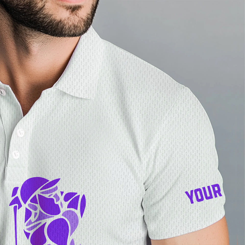 Purple Leopard argyle pattern matching golf shirt for couples custom his and hers matching golf outfit NQS9737
