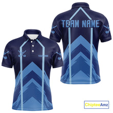 Load image into Gallery viewer, Golf polo shirts For Mens custom team mens golf top, unique golf gifts | Blue NQS10015