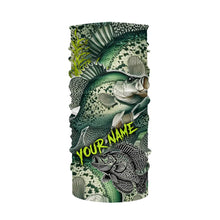 Load image into Gallery viewer, Personalized Crappie Fishing jerseys, Crappie green scales long sleeve fishing shirts uv protection NQS3654