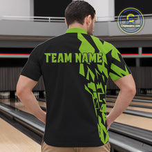 Load image into Gallery viewer, Black And Green Camo Custom Bowling Shirts For Men, Bowling Team Shirts NQS10753