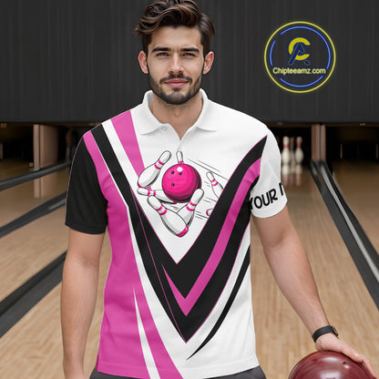 Custom Funny Bowling shirts for men I'm not swearing, I'm using my bowling words Pink bowl shirts NQS11547