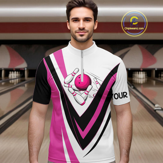 Custom Funny Bowling shirts for men I'm not swearing, I'm using my bowling words Pink bowl shirts NQS11547