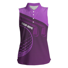 Load image into Gallery viewer, Personalized Multi-Color sleeveless Golf Polo Shirts For Women, Golf Outfits For Ladies NQS7544