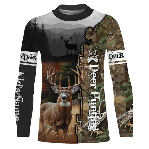 Deer hunting Customize Name 3D All Over Printed Shirts Personalized gift For Hunter Hunting Lovers NQS653