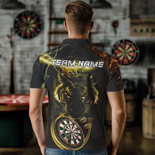 Load image into Gallery viewer, Personalized Yellow Lightning Thunder Storm Tiger Darts Shirts For Men Custom Dart Team Jerseys NQS9465