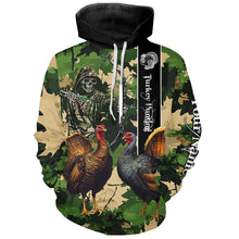 Load image into Gallery viewer, Turkey Hunting green camo Custom name 3D All over print hunting shirts NQS2271