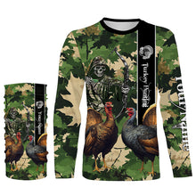 Load image into Gallery viewer, Turkey Hunting green camo Custom name 3D All over print hunting shirts NQS2271