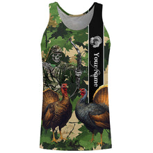 Load image into Gallery viewer, Turkey Hunting green camo Custom name 3D All over print hunting shirts NQS2271